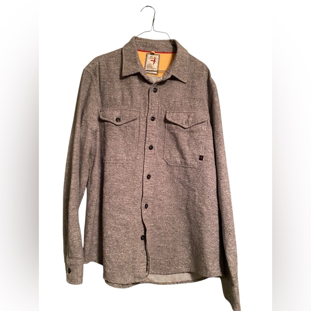 Relwen Workshirt Button Up Long Sleeve Shirt Grey Size XL